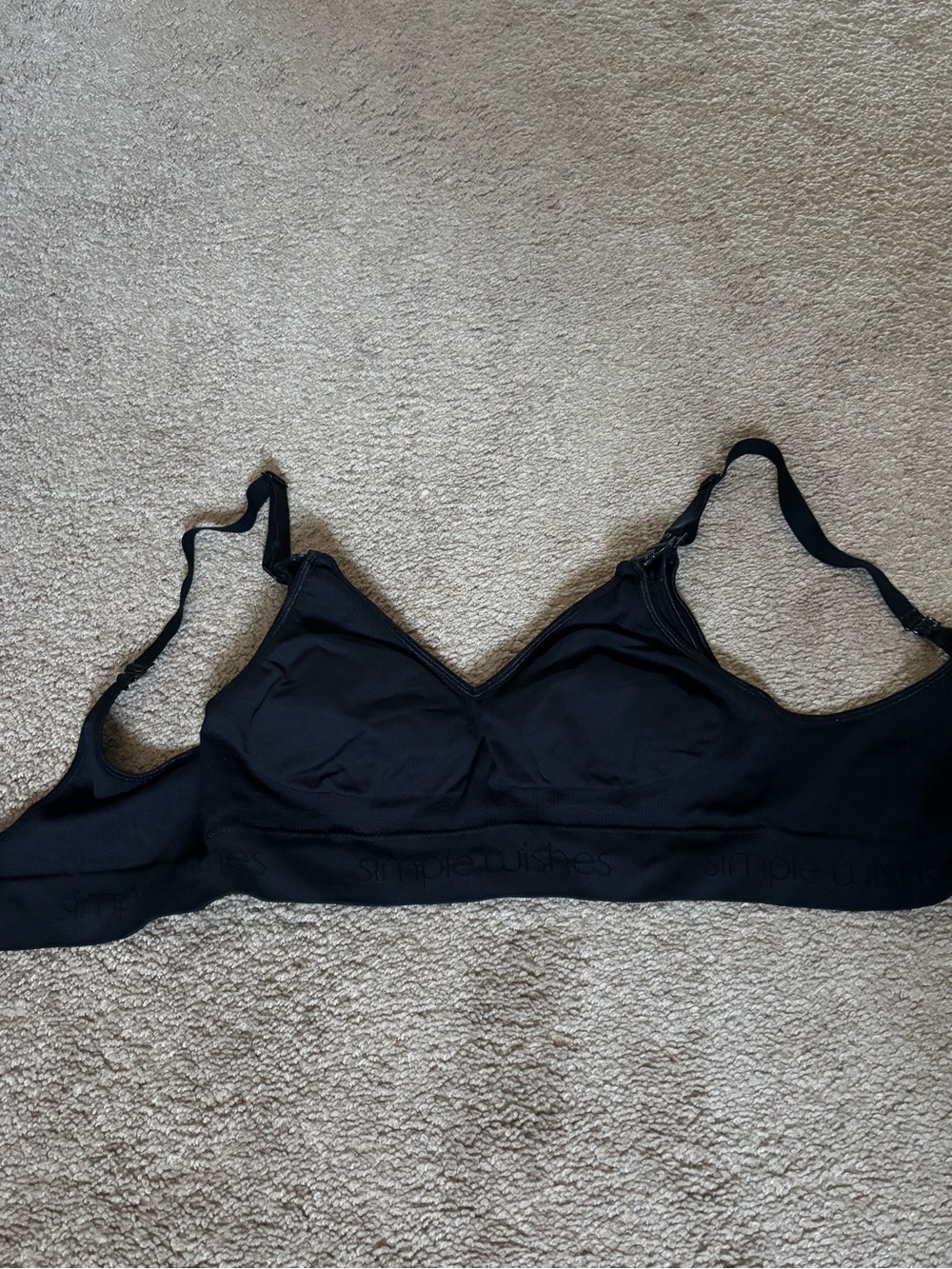 Simple Wishes Black Nursing / Hands-Free Pumping Bra